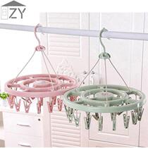 Japanese octopus clothes balcony-style clothes hanger clip dormitory rack drying shorts towel buckle socks multi-head clip