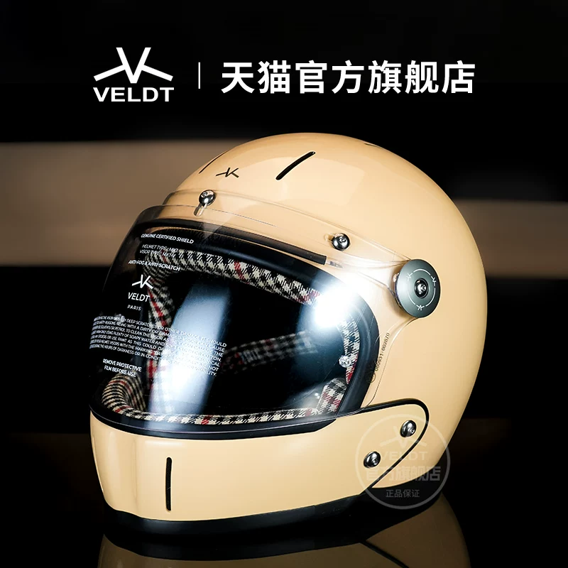 Карбоновый ретро-шлем VELDT подходит для мотоциклов с полной защитой Triumph Harley, комбинированный шлем Velт