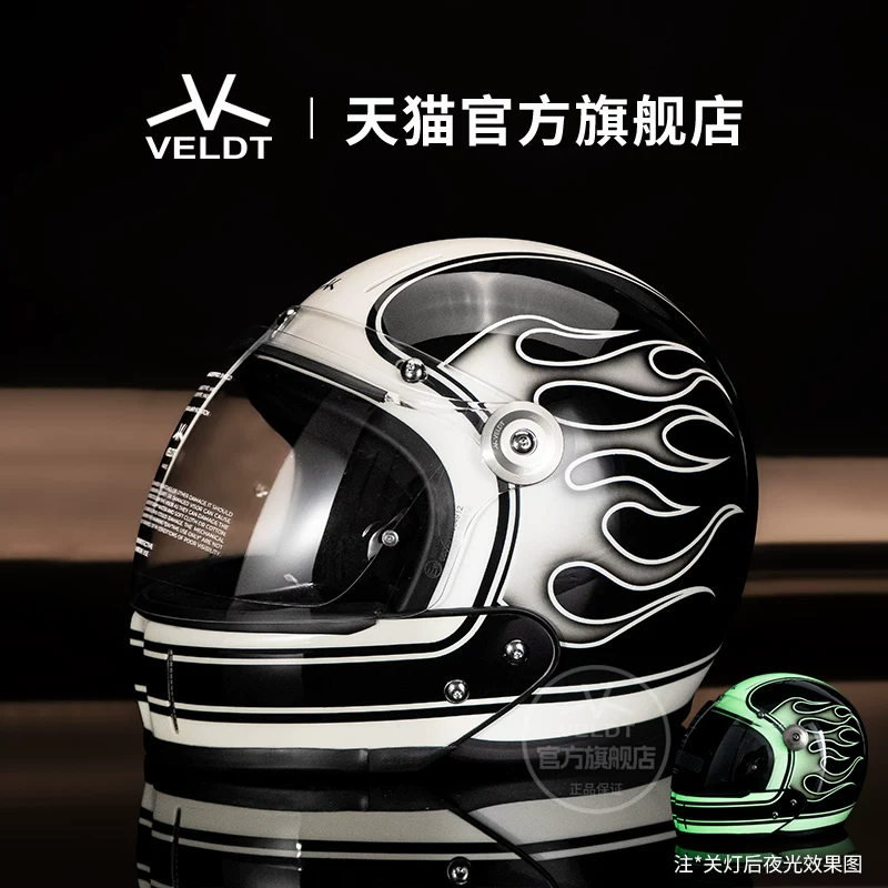 Карбоновый ретро-шлем VELDT подходит для мотоциклов с полной защитой Triumph Harley, комбинированный шлем Velт