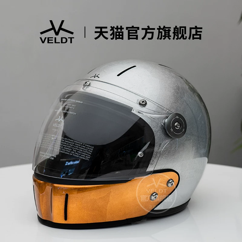 Карбоновый ретро-шлем VELDT подходит для мотоциклов с полной защитой Triumph Harley, комбинированный шлем Velт