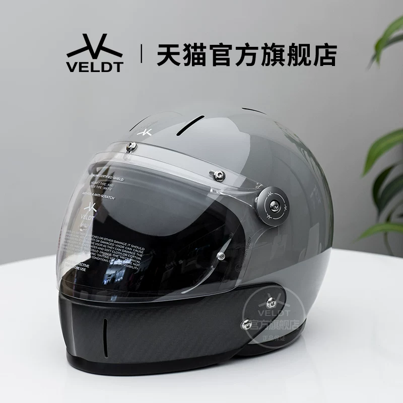 Карбоновый ретро-шлем VELDT подходит для мотоциклов с полной защитой Triumph Harley, комбинированный шлем Velт