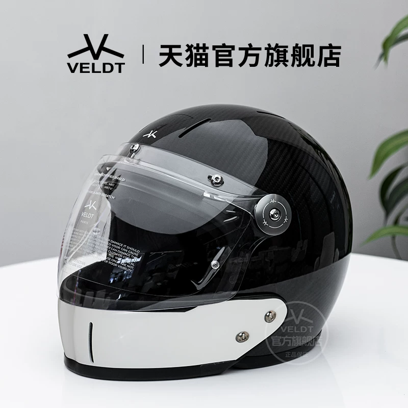 Карбоновый ретро-шлем VELDT подходит для мотоциклов с полной защитой Triumph Harley, комбинированный шлем Velт