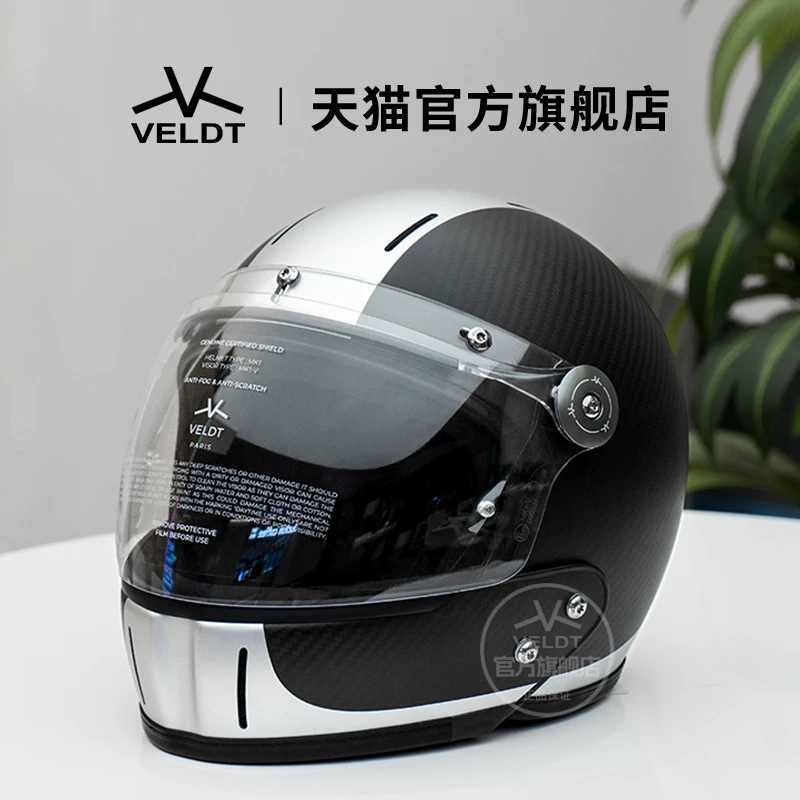 Карбоновый ретро-шлем VELDT подходит для мотоциклов с полной защитой Triumph Harley, комбинированный шлем Velт