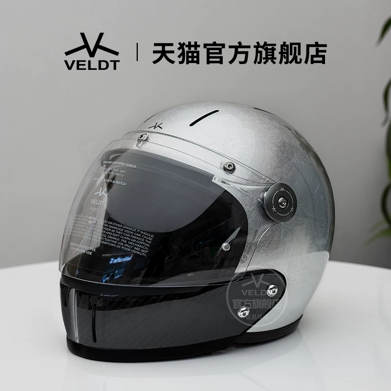 Карбоновый ретро-шлем VELDT подходит для мотоциклов с полной защитой Triumph Harley, комбинированный шлем Velт