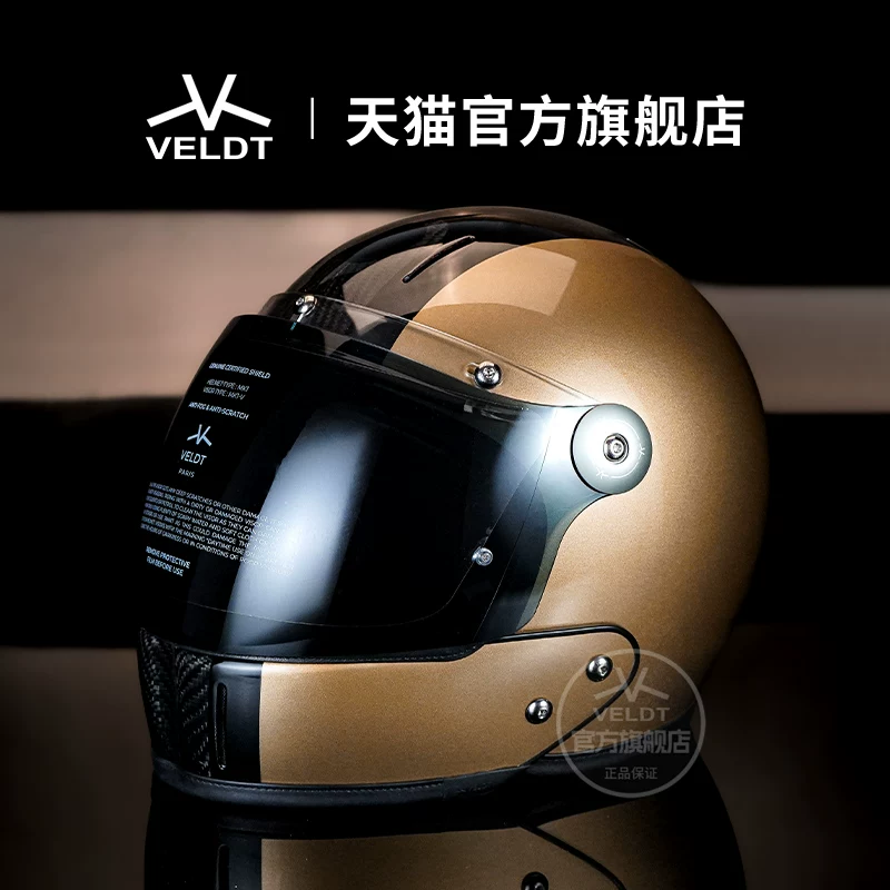 Карбоновый ретро-шлем VELDT подходит для мотоциклов с полной защитой Triumph Harley, комбинированный шлем Velт