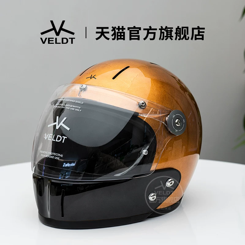 Карбоновый ретро-шлем VELDT подходит для мотоциклов с полной защитой Triumph Harley, комбинированный шлем Velт