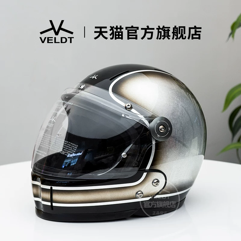 Карбоновый ретро-шлем VELDT подходит для мотоциклов с полной защитой Triumph Harley, комбинированный шлем Velт