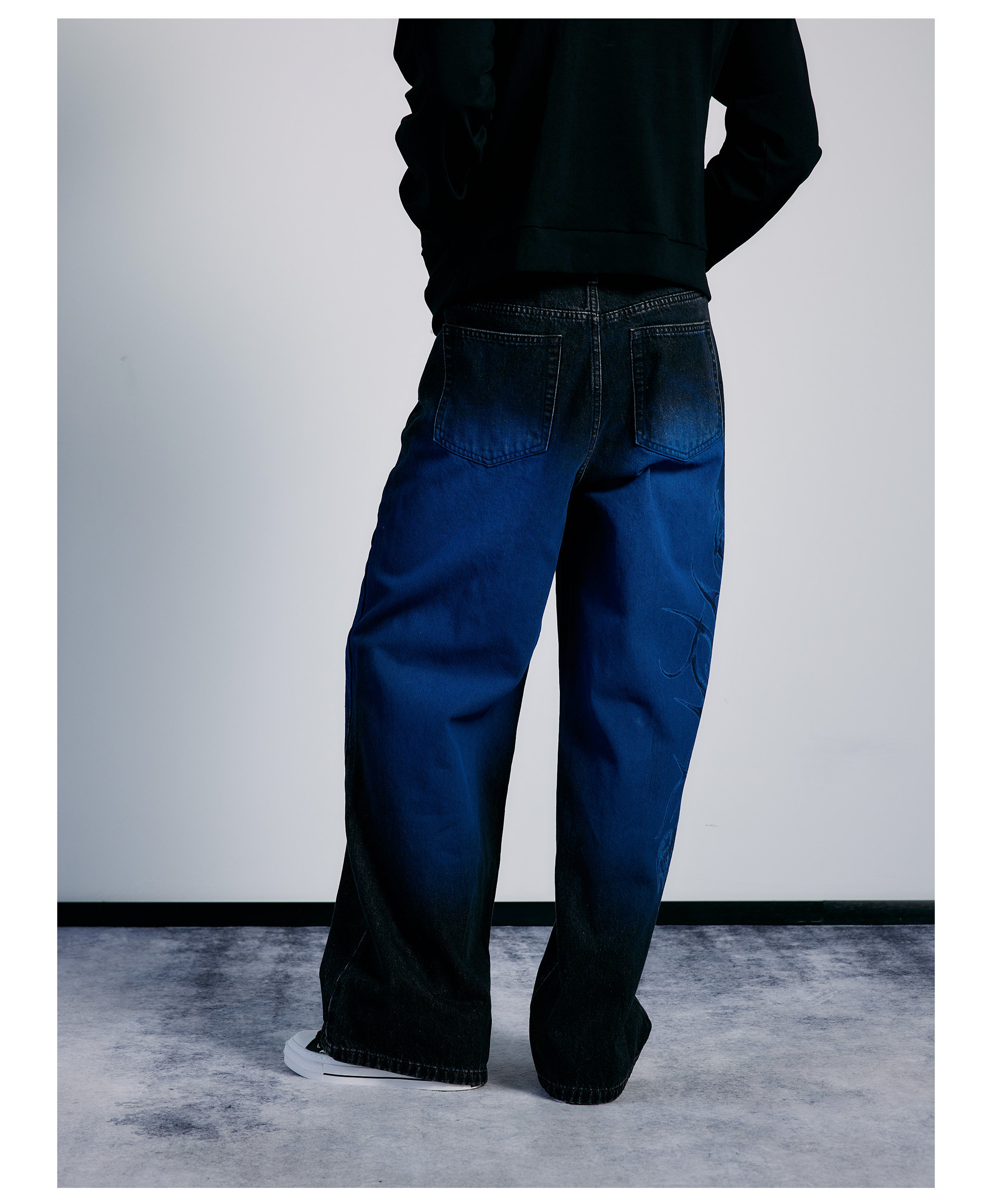 PAIKI Ice Flame Totem Straight-Leg Jeans