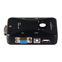 VGA KVM switch 2-port USB VGA monitoring host monitor keyboard and mouse 2 in and 1 out VGA video sharer
