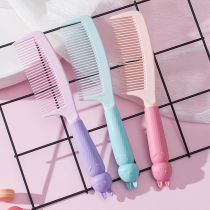 Cute soft and adorable rabbit head comb cute style cartoon household hair smoothing comb thickened anti-knot comb rabbit head comb