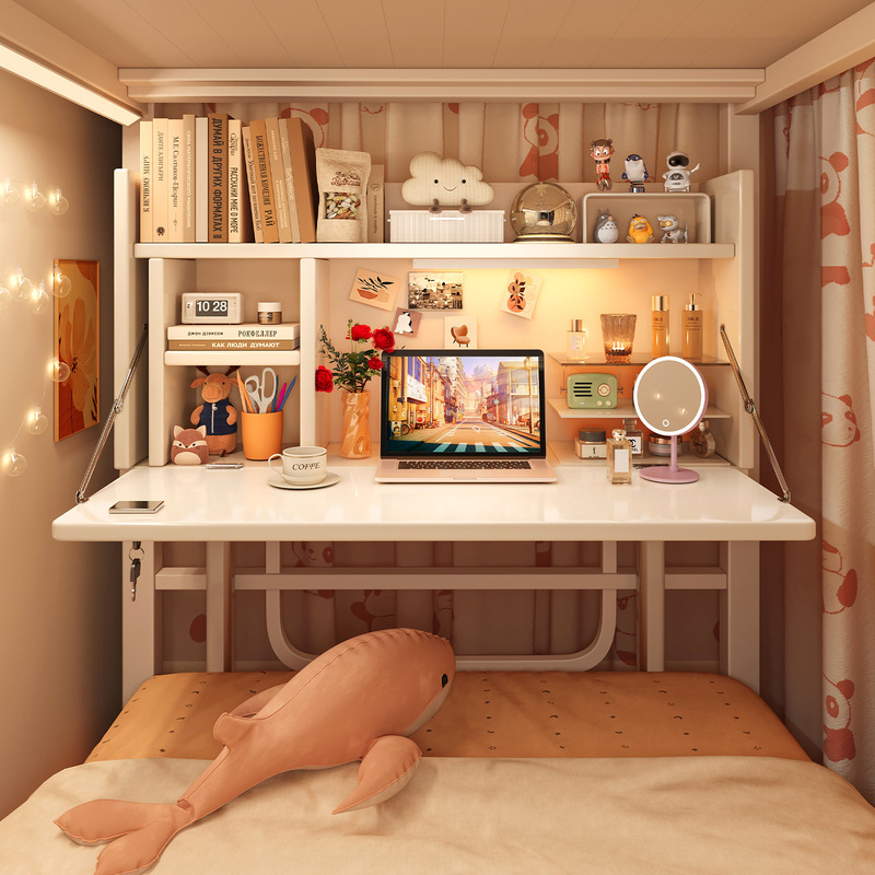 Ikea Dormitory Bed Table, Simple Laptop Desk for College Students in Bunk Beds, Lazy Person's Bed Table