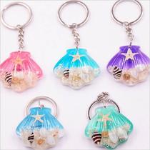 Natural shell key chain ring conch key chain creative diy crafts hanging jewelry exquisite pendant pendant