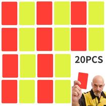20 10Pcs PVC Soccer Referee Red Yellow Cards Football Match