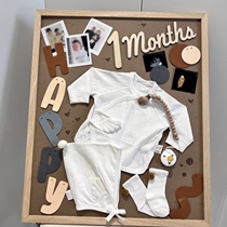 2024 new creative baby commemorative photo frame DIY childrens baby birth and growth commemorative full moon wall hanging picture frame