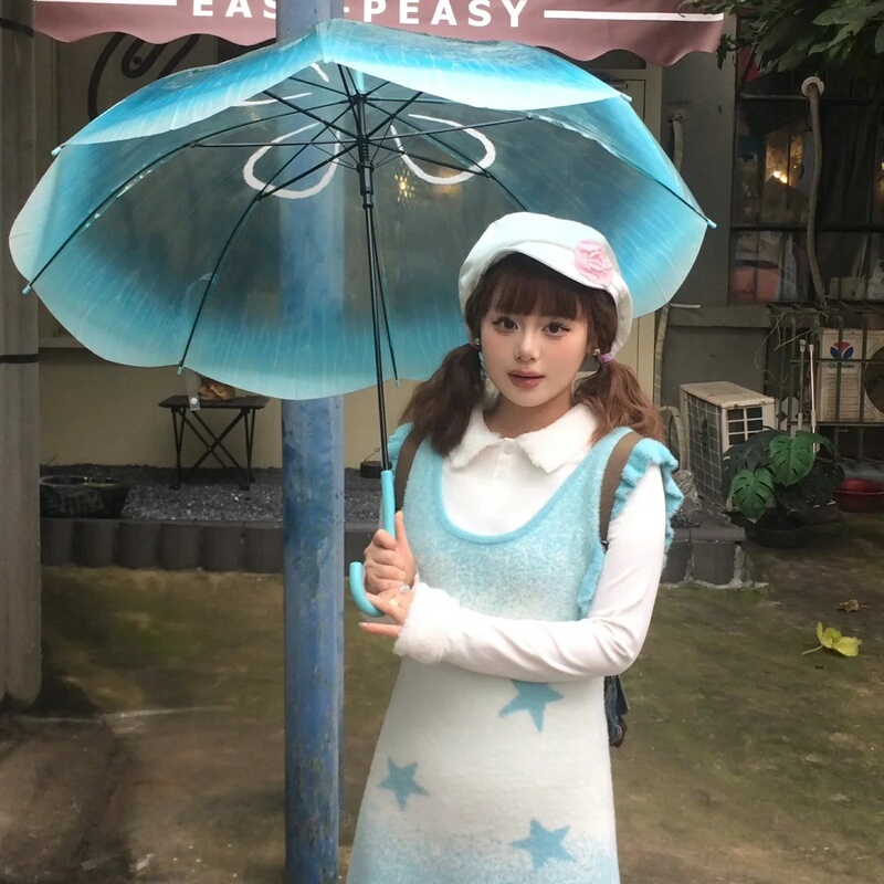 Jellyfish Umbrella, High Aesthetic Value, Japanese Style, Dreamy Sea Moon, Automatic Portable Long Straight Handle, Thickened, Wind-Resistant, Photo Prop Umbrella Jellyfish Umbrella, High Aesthetic Value, Japanese Style, Dreamy Sea Moon, Automatic Portable Long Straight Handle, Thickened, Wind-Resistant, Photo Prop Umbrella