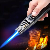 Electronic inflatable lighter windproof straight into Douyin creative spray gun moxibustion cigar high temperature welding gun large capacity internet celebrity