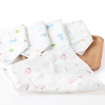 5 pieces of four-layer baby pure cotton gauze childrens wipes baby saliva wipes cotton soft small towel square hand towel