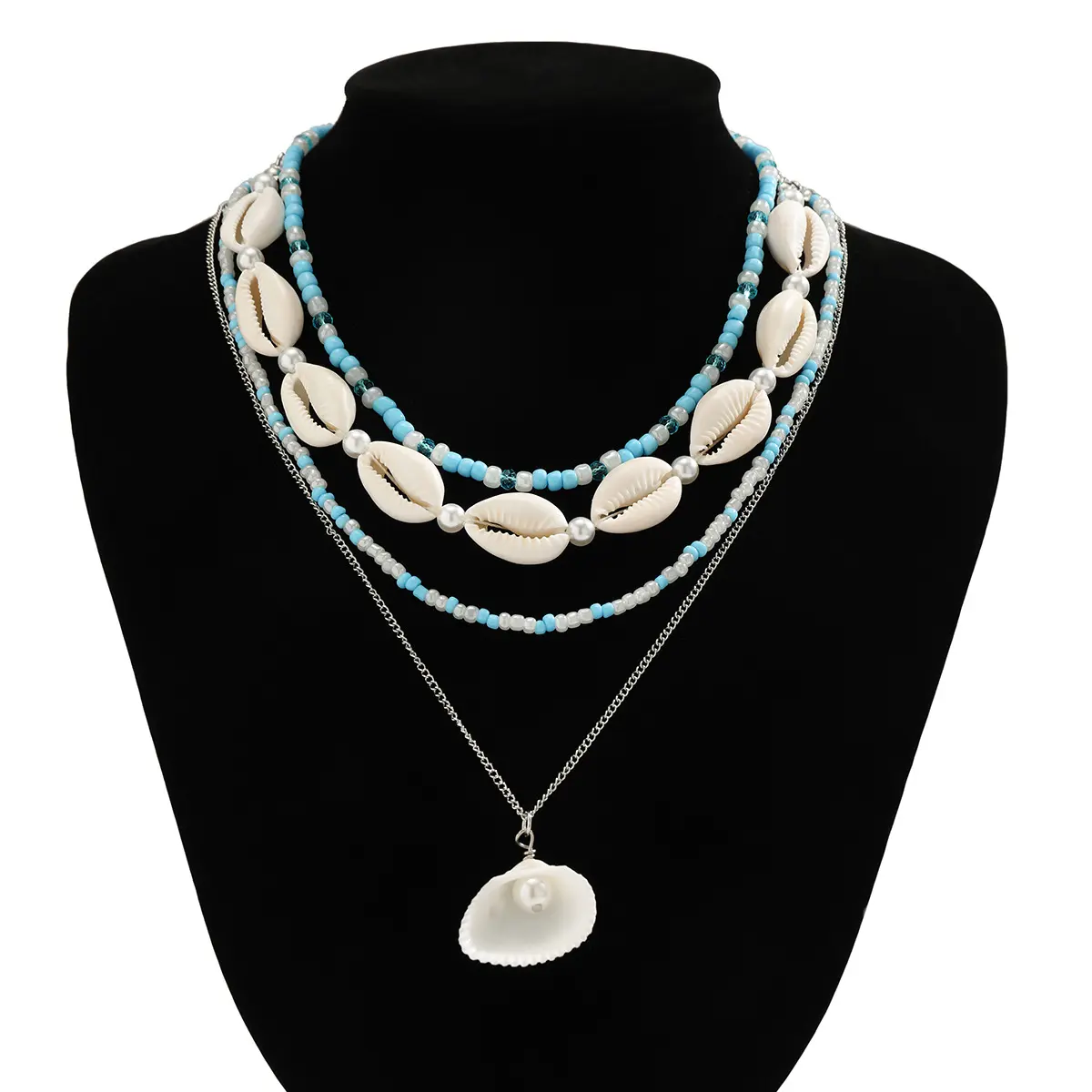 Boho Beaded Beach Necklace – Colorful Summer Ocean Style Jewelry O1CN01F7UMeH21q5N5QpFUj !!2217262617035