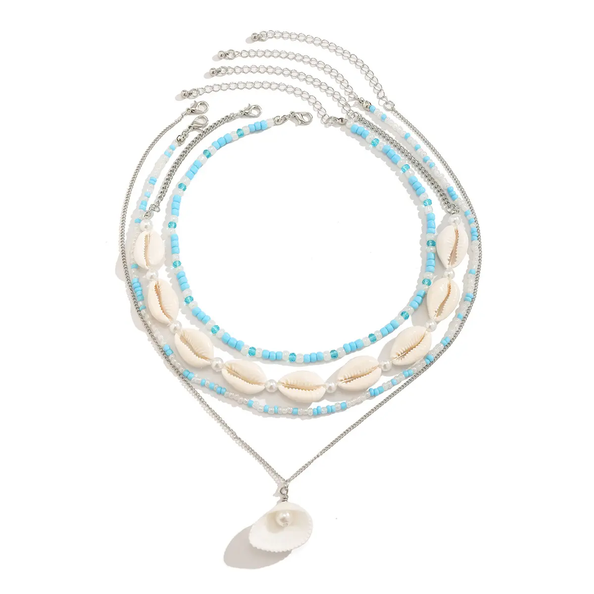 Boho Beaded Beach Necklace – Colorful Summer Ocean Style Jewelry O1CN01RgQFps21q5MzCPFTb !!2217262617035