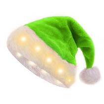 Chapeau de Noël adulte Chapeau de Père Noël avec lumière LED Casquette de Noël Claus