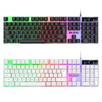 98 Keys Wired USB Keyboard Seven Color Lights Ergonomic