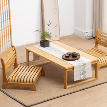 Japanese style Japanese room table and chair combination solid wood tatami table foldable bay window small coffee table Zen balcony tea table