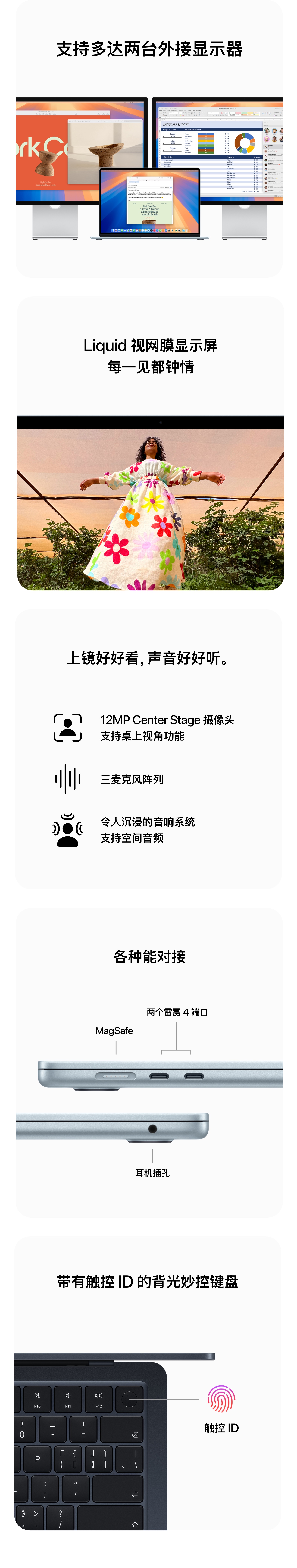 Apple/苹果 13 英寸 MacBook Air Apple M4 芯片 10 核中央处理器 10 核图形处理器插图2