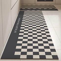 Kitchen floor mats are water-absorbent, non-slip, anti-oil, no-wash, wipeable floor mats, 2023 new L-shaped diatom mud mats, special carpets