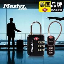 Master combination lock padlock TSA suitcase rope lock household waterproof and rust-proof small gym cabinet lock