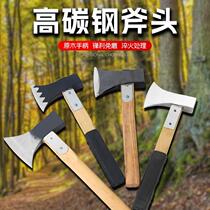 All-steel fire demolition ax mountain ax outdoor woodworking ax camping small hand ax household bone chopping ax