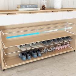 Shoe storage artifact, adjustable space-saving shoe rack, shoe support cabinet, shoe cabinet layered partition, telescopic double-layer bracket