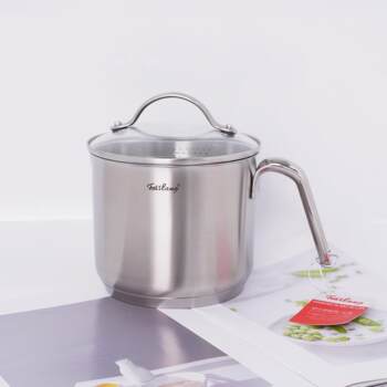 Origin straight hair fislan 18/10 stainless steel milk pot baby food supplement kitchen breakfast cooking pot 14cm