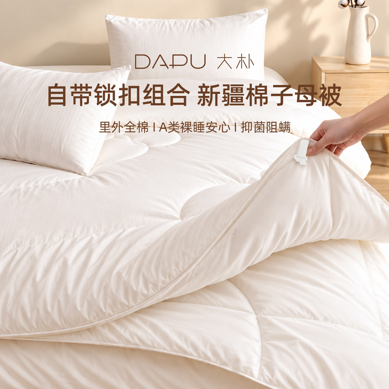 Dapu Class a Maternal and Infant Grade Pure Cotton Quilt, Thickened Cotton Quilt, Non-Fluorescent All-Cotton Quilt Core Dapu Class a Maternal and Infant Grade Pure Cotton Quilt, Thickened Cotton Quilt, Non-Fluorescent All-Cotton Quilt Core