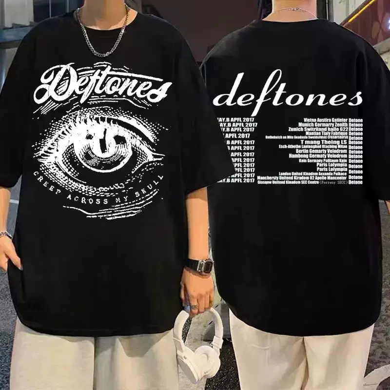 DEFTONES GIRL EYES CARTOON THIRTS 90s Винтажная мода Рубашка