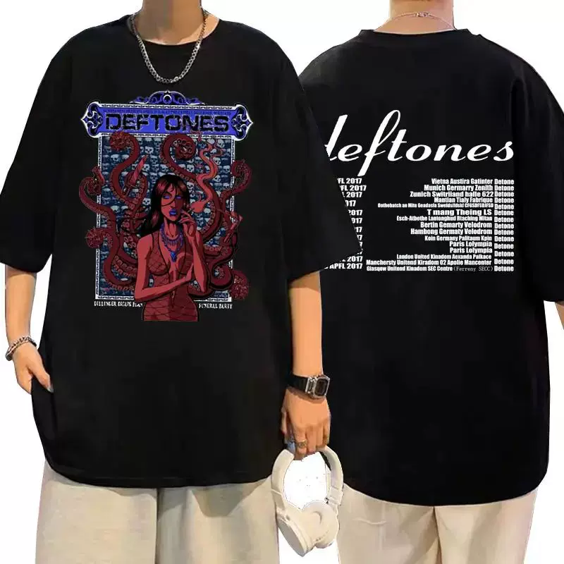 DEFTONES GIRL EYES CARTOON THIRTS 90s Винтажная мода Рубашка