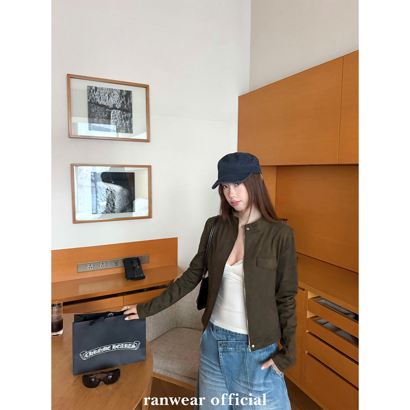 Ranwear's Main Recommendation This Issue! the Aesthetic Benchmark'New York Encounter' High-End Vintage Fashionable Suede Jacket
