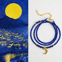 Natural Green Gold Stone Millet Pearl Necklace Small Crowdsourced Design Advanced Senses Extremely Fine Lock Bone Chain Polycircle Bracelet