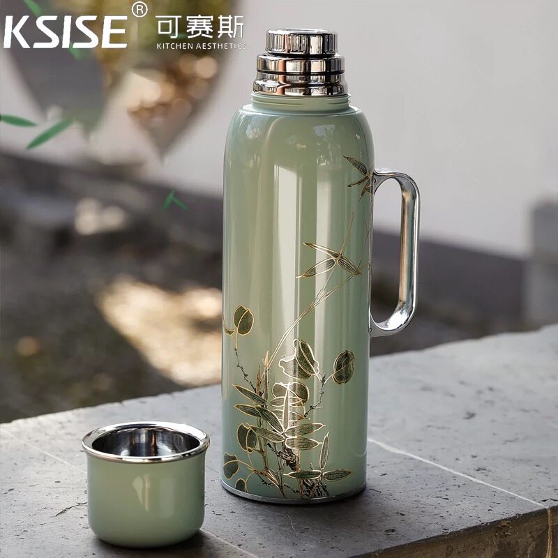 可赛斯保温壶机械温显闷茶壶茶水分离泡茶壶不锈钢车载便携水壶-淘宝
