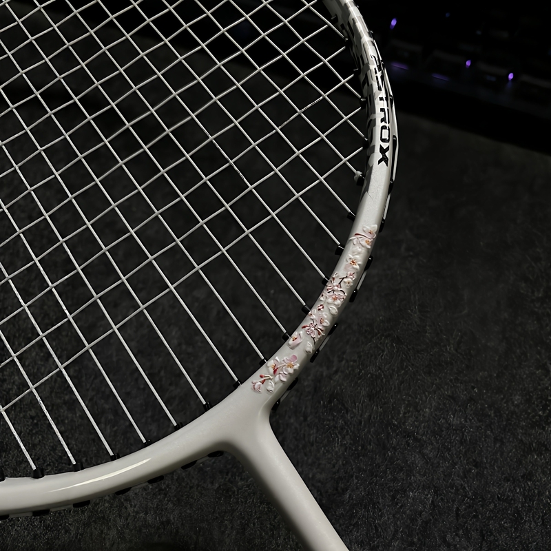 [Hold Spring in Your Hands] Flower Badminton Racket Stickers 3D Embossed Decals to Cover Paint Tennis Racket Decoration