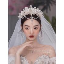 Couronne diadème de mariée de luxe élégante haut de gamme pendentif à sourcils en cristal couronne de princesse de mariage accessoires pour robe de mariée