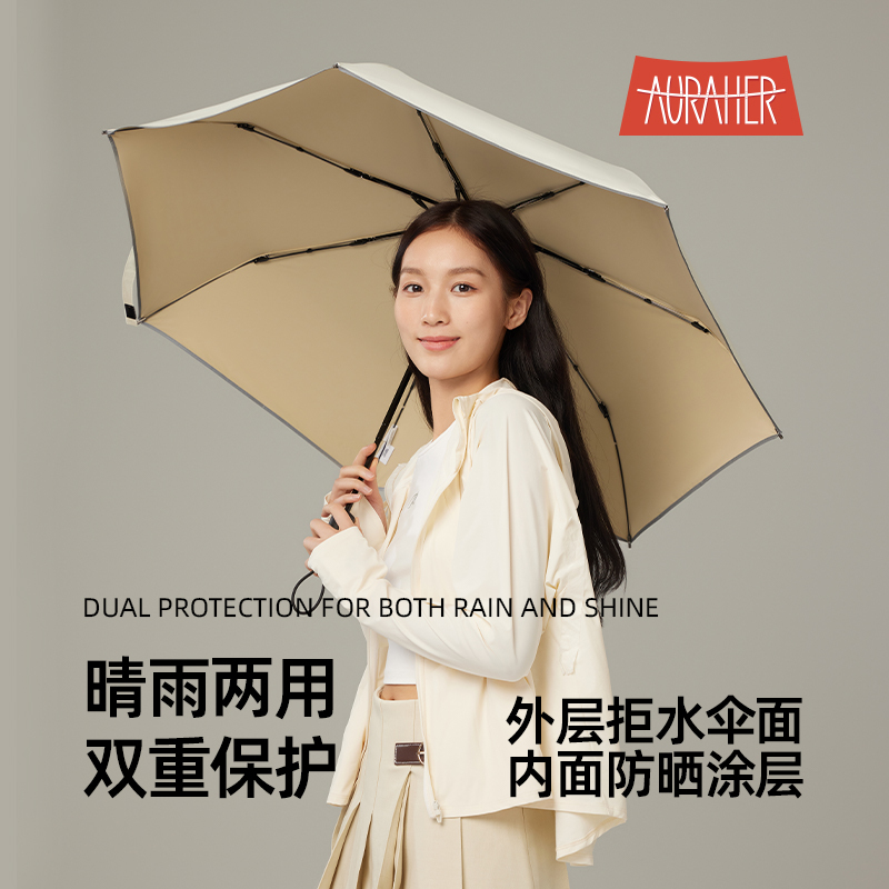 Auraher 70% off Automatic Umbrella, Dual-Use for Sun and Rain, Carbon Fiber Design, Wind-Resistant and Durable, Sun and Rain Umbrella, Upf50+