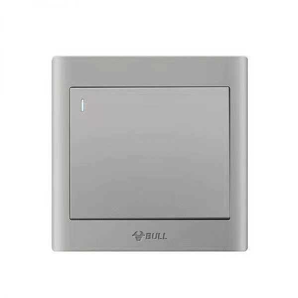 Gray Switch Socket Panel for Home Use, 86 Type Five-Hole Socket, Single and Double Socket, Starry Gray Air Conditioner