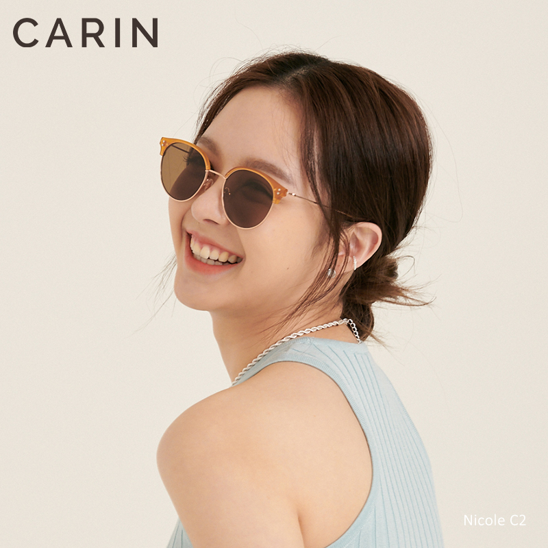 Carin Half-Frame Sunglasses for Women 2025 New Model High-End Sunglasses for Men Can Be Fitted with Prescription Nicole Titanium Frame