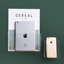 Transparent PS wall-mounted storage box multi-functional storage box living room wall bedside traceless debris organization box