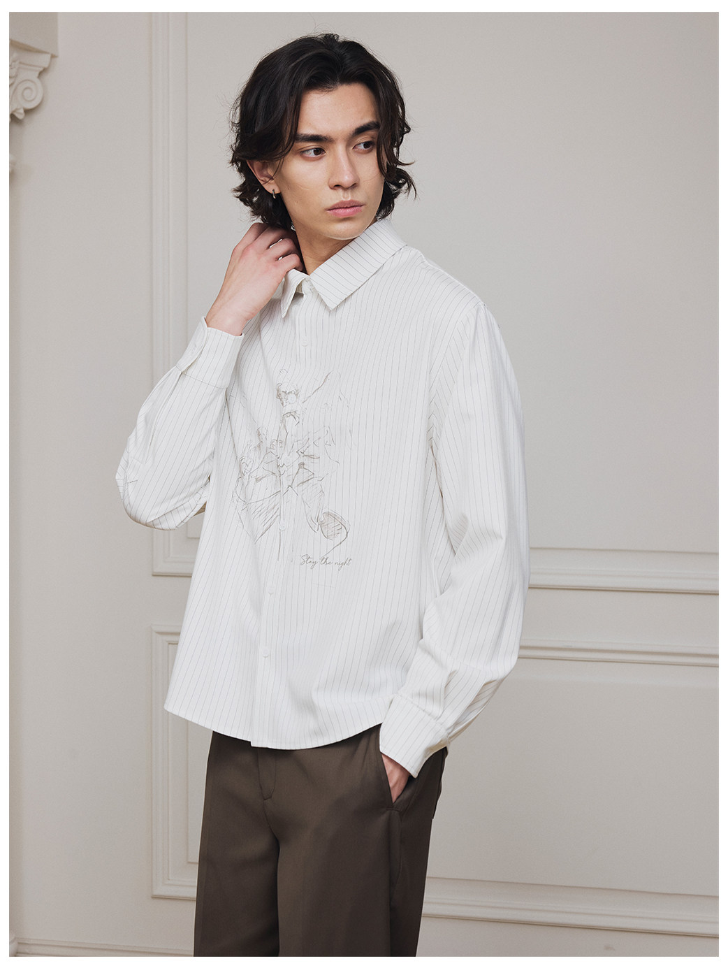 Stay the Night River Crossing Angel Wrinkle-Resistant Long-Sleeve Shirt