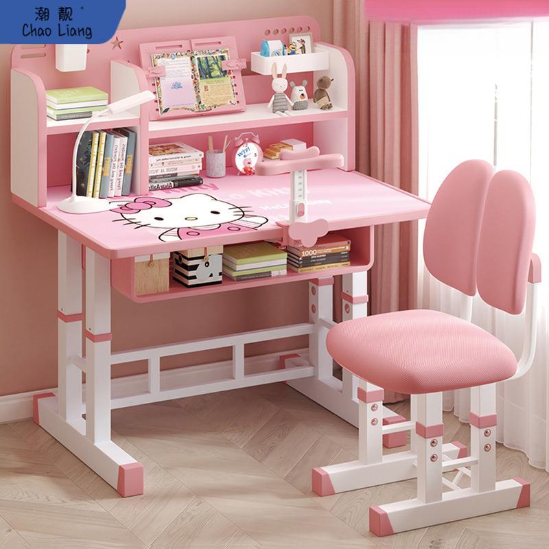 Study table, primary school student writing desk, table and chair set, children's home desk, homework desk and chair combination, liftable
