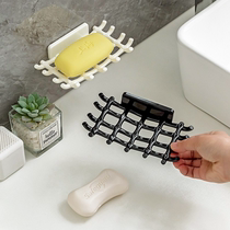 Soap box wall-mounted drain rack household punch-free bathroom high-end toilet new soap box hook