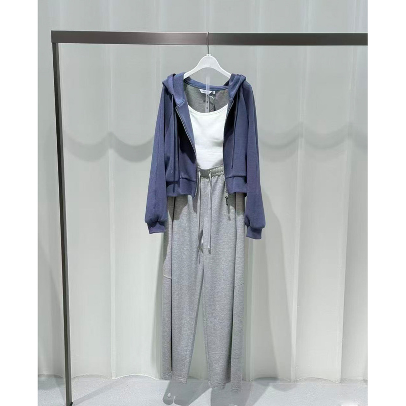Mm Maimai 2026 Spring New Loose Knit Hooded Zipper Cardigan Sports Sweatshirt Jacket for Women 11261