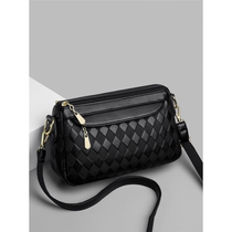 French light luxury middle-aged womens bag 2024 new simple and versatile single shoulder crossbody bag mother bag soft leather bag backpack