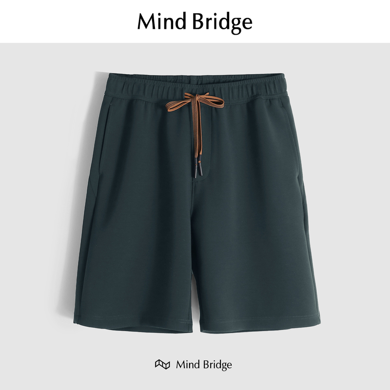 Mind Bridge 360g Heavyweight Sports Sweatpants 2025 Summer New Breathable Anti-Wrinkle Knitted Shorts for Men